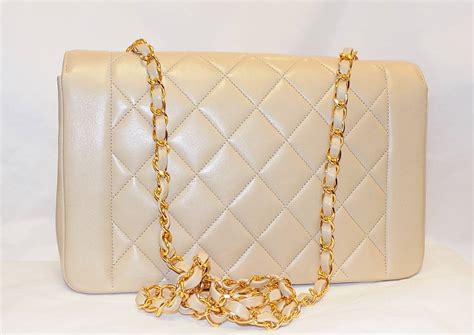 cream quilted chanel bag